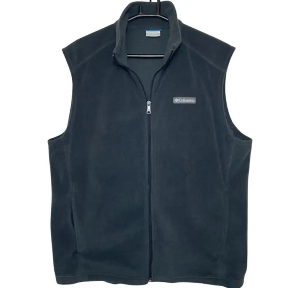 Columbia Men’s Black Vest • Size Large • Polyester • Inside & Outside Pockets
